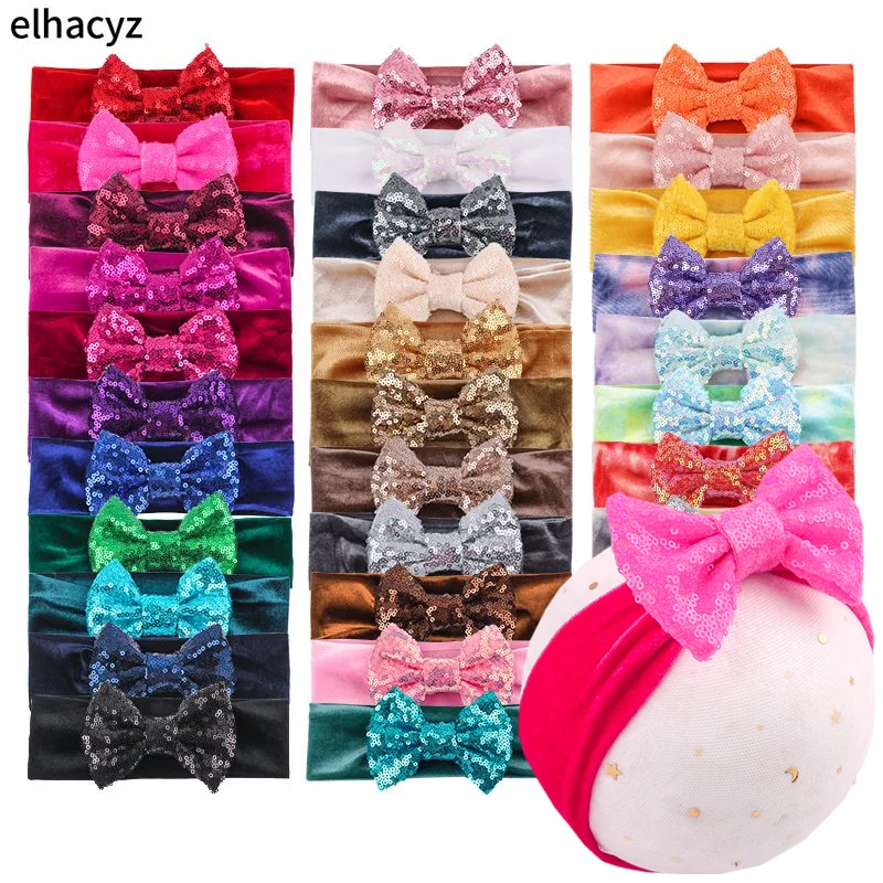 10pcs/lot Chunky 4" Glitter Sequins Hair Bow Elastic Velvet Headband Trendy Fashion Headband Kids Headwear DIY Hair Accessories
10pcs/lot Chunky 4" Glitter Sequins Hair Bow Elastic Velvet Headband Trendy Fashion Headband Kids Headwear DIY Hair Accessories