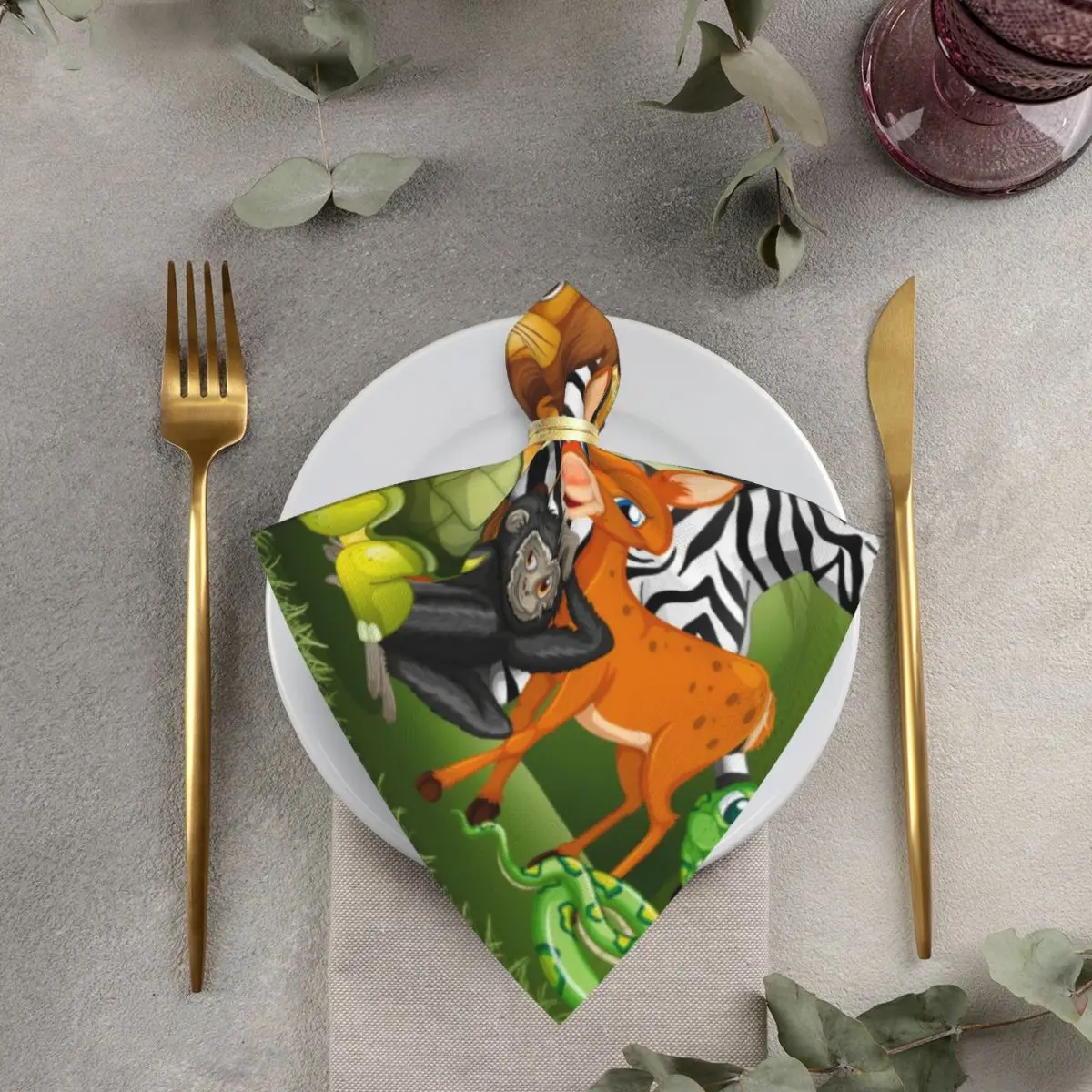 Cute Animals In Bamboo Forest 50x50cm Polyester Napkins Dining Table Cloth Napkins For Holiday Placemat Napkins Decoration
Cute Animals In Bamboo Forest 50x50cm Polyester Napkins Dining Table Cloth Napkins For Holiday Placemat Napkins Decoration