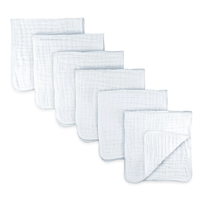 Baby Muslin Burp Cloths Cotton Hand Washcloths 6 Layers Extra Absorbent Soft 
Baby Muslin Burp Cloths Cotton Hand Washcloths 6 Layers Extra Absorbent Soft