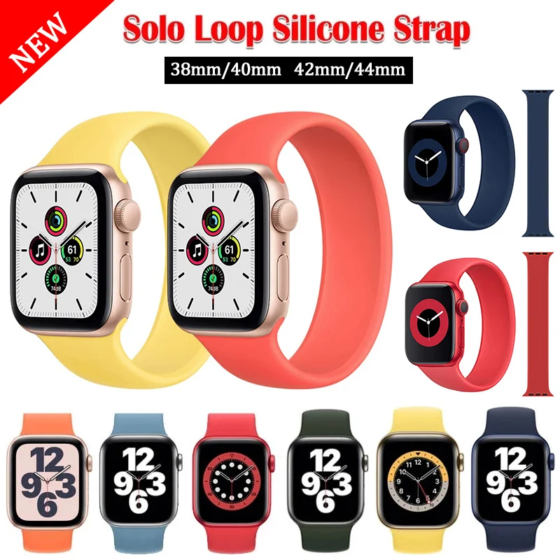 Solo Loop strap for apple watch serie 6 SE 5 4 band 40mm 44mm Silicone sport bracelet Correa iWatch 3 band 38mm 42mm Wrist strap
Solo Loop strap for apple watch serie 6 SE 5 4 band 40mm 44mm Silicone sport bracelet Correa iWatch 3 band 38mm 42mm Wrist strap