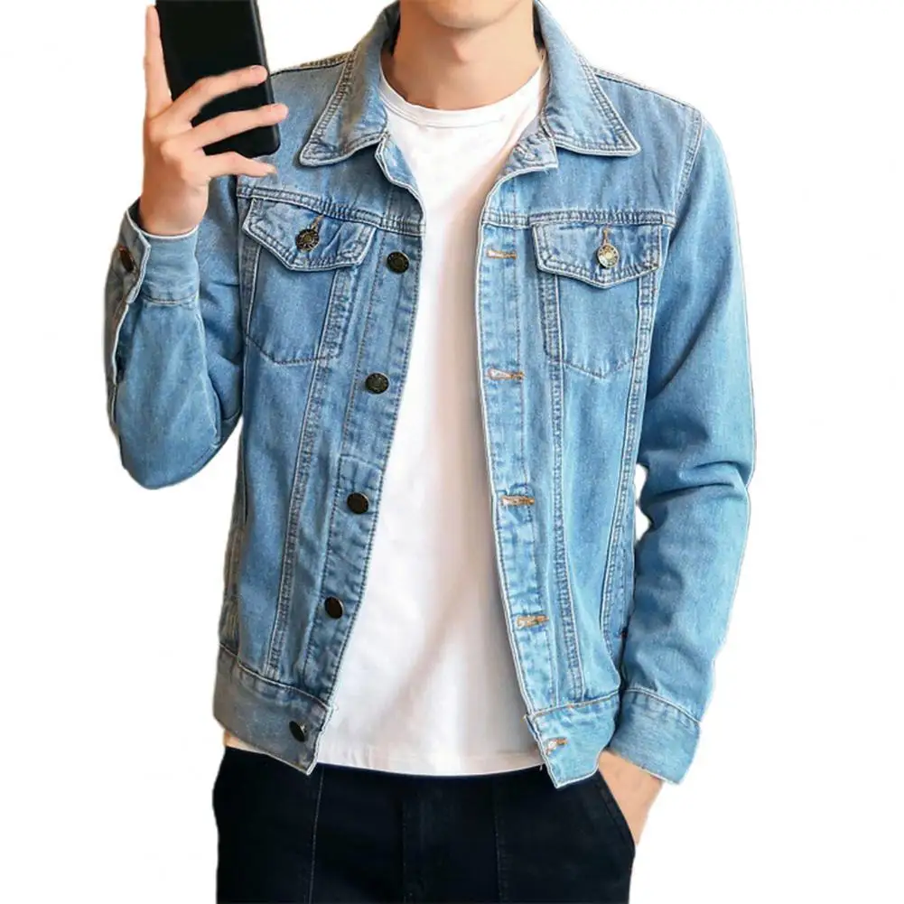 Jacket Men's Coat Men Coat Turn-down Collar Cardigan Single-breasted Denim Jackets Winter Jacket Men Male Coat
Jacket Men's Coat Men Coat Turn-down Collar Cardigan Single-breasted Denim Jackets Winter Jacket Men Male Coat