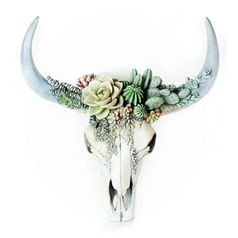 Decoration Resin Bull Cow Skull Head Wall Hanging Decor 3D Animal Wild Fresh Flowers And Beef Head Resin Ornaments Pendant Wall
Decoration Resin Bull Cow Skull Head Wall Hanging Decor 3D Animal Wild Fresh Flowers And Beef Head Resin Ornaments Pendant Wall