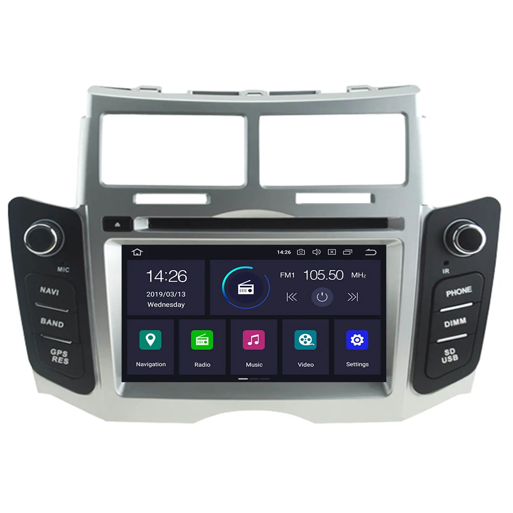 Android 10 8 core 4 + 32G автомобильный стерео экран радио для Toyota Yaris 2005 2011 Автомобильный DVD