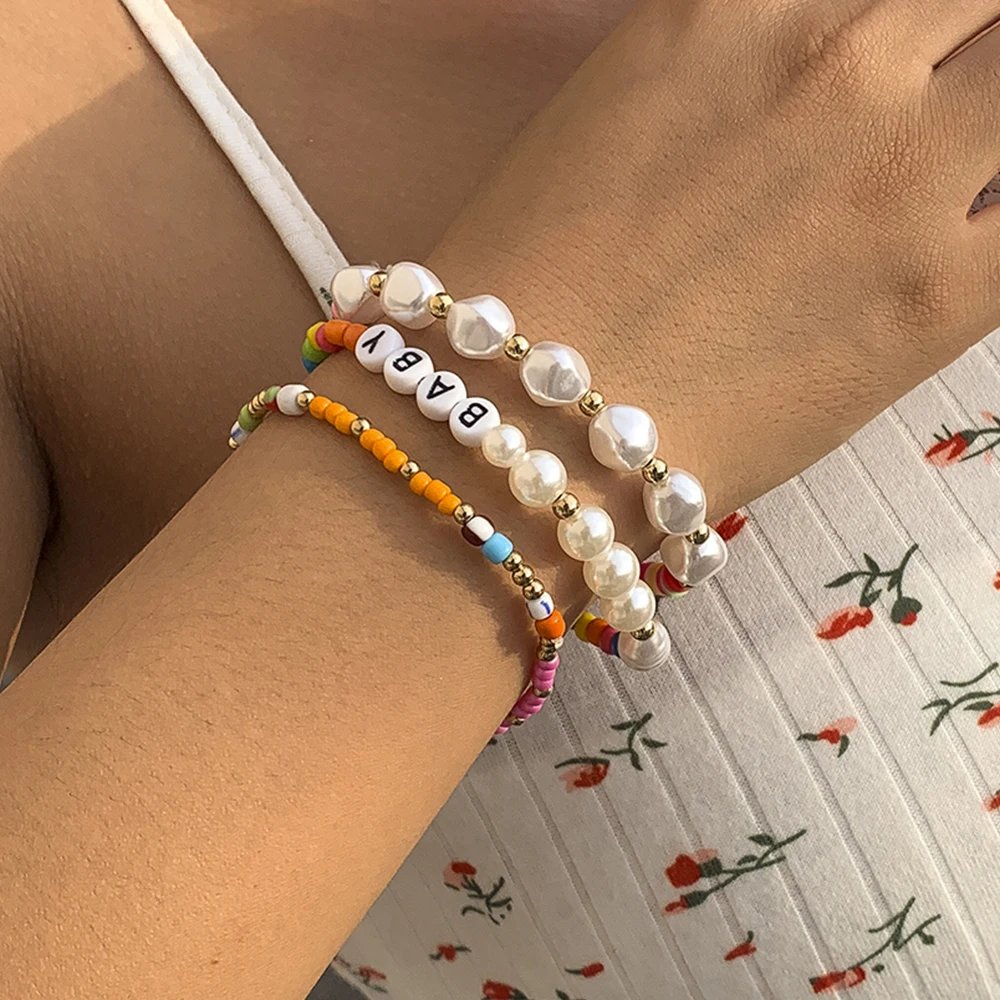 Ingemark Boho Imitation Pearls Beaded Bracelet Set Hand Strand Charm Bracelets Pulseras Mujer Y2k Jewelry for Women 2021 Trend
Ingemark Boho Imitation Pearls Beaded Bracelet Set Hand Strand Charm Bracelets Pulseras Mujer Y2k Jewelry for Women 2021 Trend