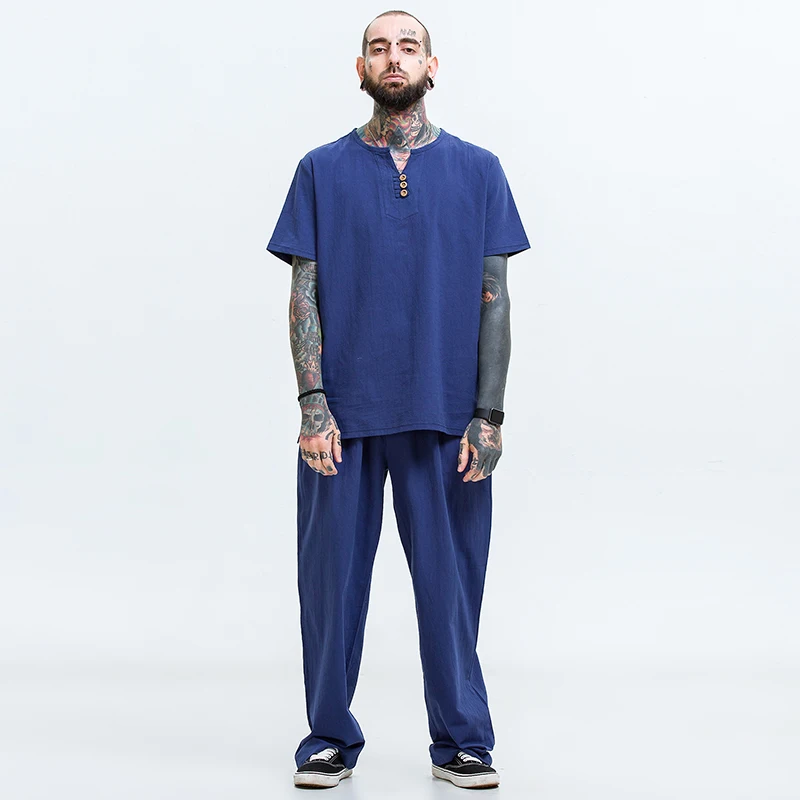 Free shipping summer men M-8XL 9XL t shirt Linen short sleeve large t shirts casual v-neck loose two-piece suit t shirts sets
Free shipping summer men M-8XL 9XL t shirt Linen short sleeve large t shirts casual v-neck loose two-piece suit t shirts sets