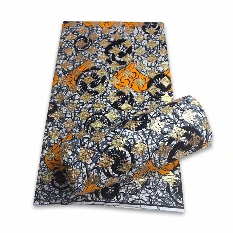Hot sale party appare wax textile African real printed ankara wax fabric blue with sequins for sewing garment (6yards/lot) 
Hot sale party appare wax textile African real printed ankara wax fabric blue with sequins for sewing garment (6yards/lot)