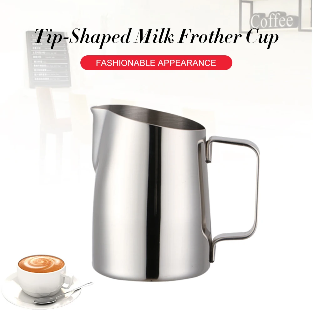 400ml Milk Frothing Pitcher Stainless Steel Milk Frother Cup with Handle for Coffee puccino Latte Art Barista Steam Pitchers
400ml Milk Frothing Pitcher Stainless Steel Milk Frother Cup with Handle for Coffee puccino Latte Art Barista Steam Pitchers