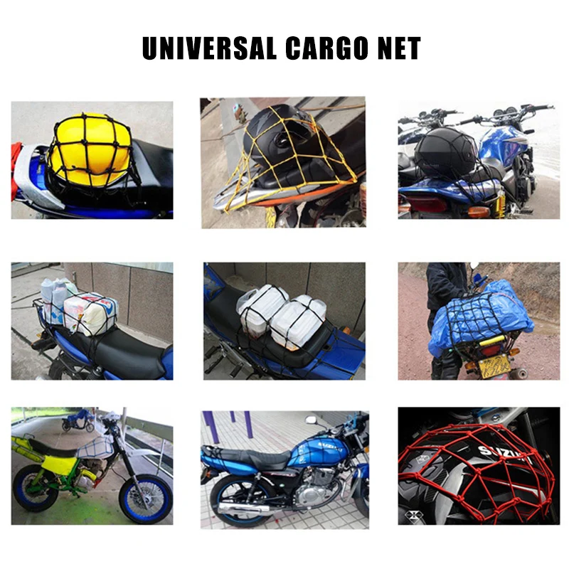 Motorcycle/Bicycle Cargo Net Universal Heavy Duty Motorcycle Bungee Net 30x30cm NJ88
Motorcycle/Bicycle Cargo Net Universal Heavy Duty Motorcycle Bungee Net 30x30cm NJ88