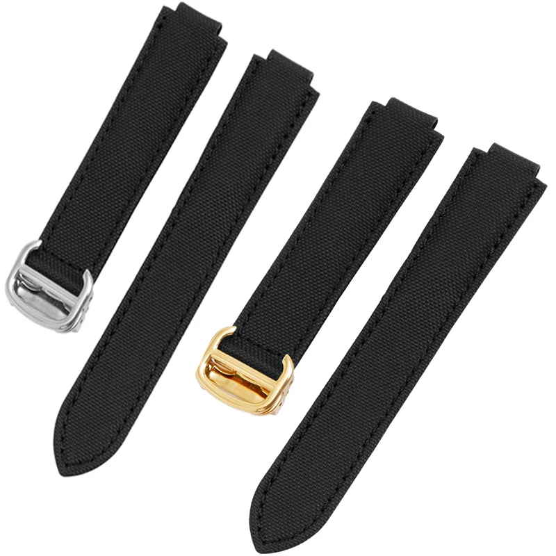 Black Nylon canvas watchband 18*11mm 20*12mm convex interface strap with folding buckle for Blue Balloon bracelet
Black Nylon canvas watchband 18*11mm 20*12mm convex interface strap with folding buckle for Blue Balloon bracelet