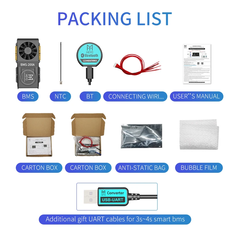 Smart Bluetooth BT UART RS485 Li-ion LiFepo4 Lipo LFP Battery Board 3S 4S Rated 12V 100A 150A 200A 250A 300A 400A BMS With Fan 
Smart Bluetooth BT UART RS485 Li-ion LiFepo4 Lipo LFP Battery Board 3S 4S Rated 12V 100A 150A 200A 250A 300A 400A BMS With Fan