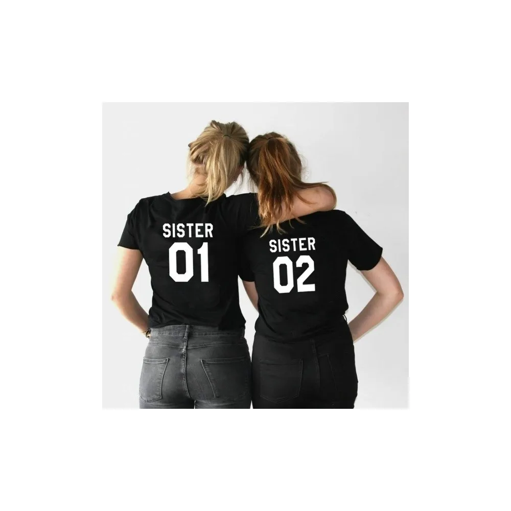 Women Fashion Summer Casual Best Friends T Shirt SISTER 01 SISTER 02 Tees Shirt Short Sleeve Sister Matching Outfit Female Tops
Women Fashion Summer Casual Best Friends T Shirt SISTER 01 SISTER 02 Tees Shirt Short Sleeve Sister Matching Outfit Female Tops