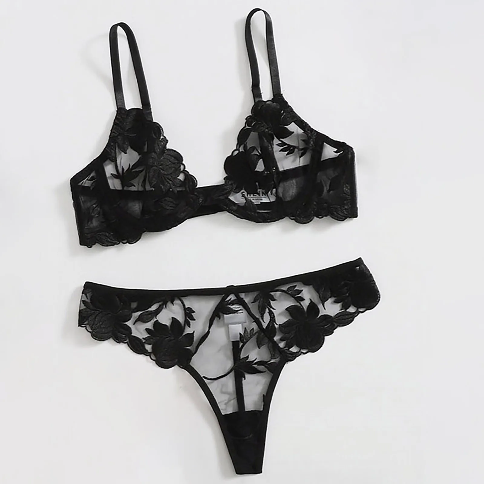 Sexy Transparent Women's Underwear Lace See-Through Erotic Lingerie Sets Embroidery Lace No-rims Bra Thong Panties
Sexy Transparent Women's Underwear Lace See-Through Erotic Lingerie Sets Embroidery Lace No-rims Bra Thong Panties