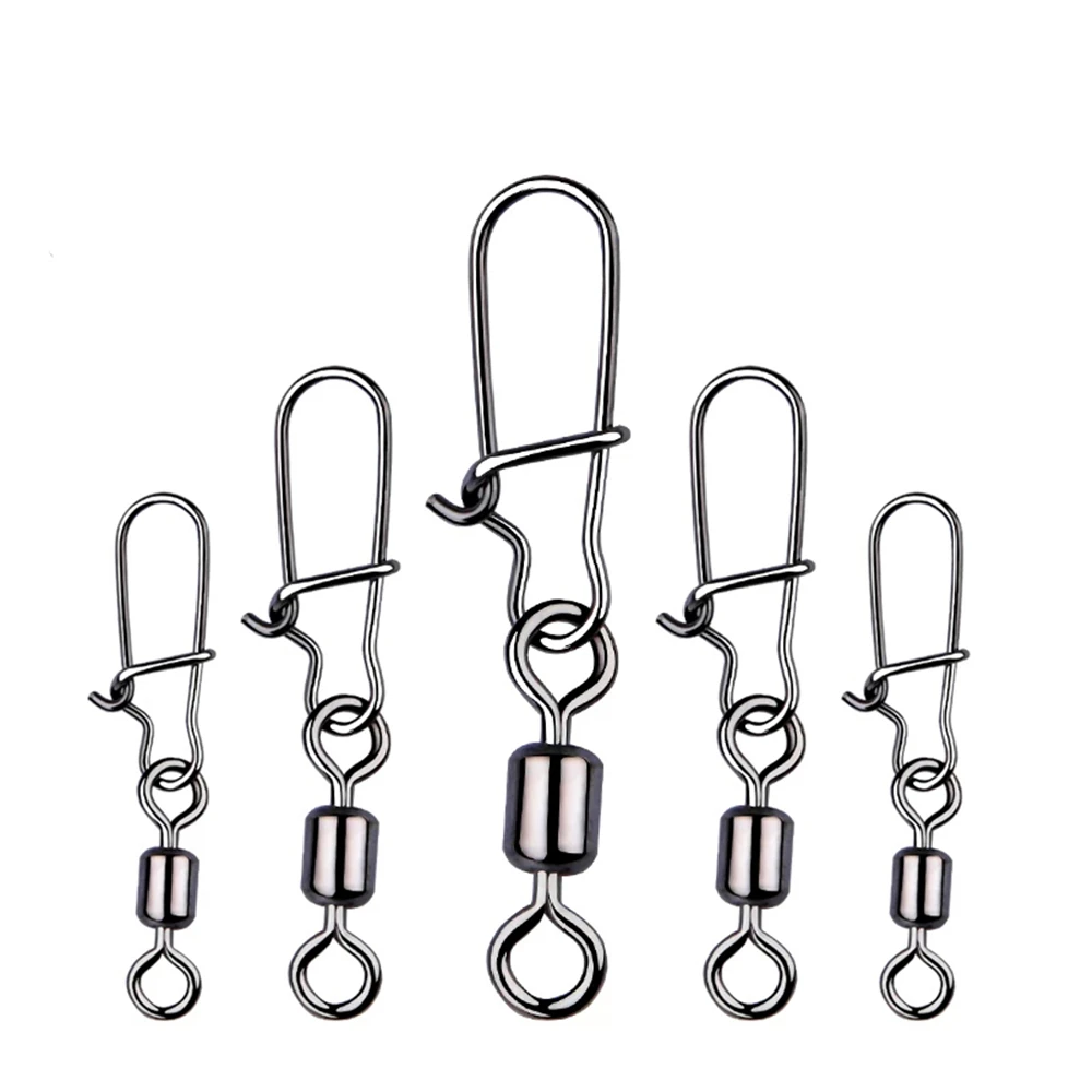 PPGUN 50PCS Pike Fishing Accessories Connector Pin Bearing Rolling Swivel Stainless Steel Snap Fishhook Lure Swivels Tackle
PPGUN 50PCS Pike Fishing Accessories Connector Pin Bearing Rolling Swivel Stainless Steel Snap Fishhook Lure Swivels Tackle