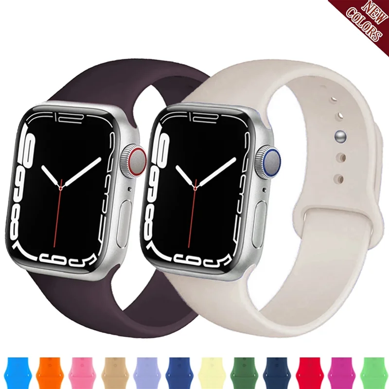 Силиконовый ремешок для Apple watch band 7 44 мм 45 мм 42 мм, браслет для iWatch 40 мм 38 мм 41 мм, для iWatch Series 7 6 SE 5 4 3 2
Силиконовый ремешок для Apple watch band 7 44 мм 45 мм 42 мм, браслет для iWatch 40 мм 38 мм 41 мм, для iWatch Series 7 6 SE 5 4 3 2