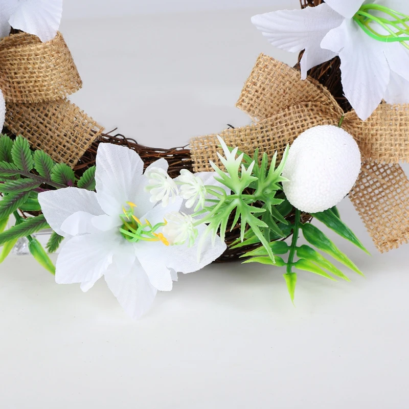 s 10/12 Inch Easter Wreath With Eggs And Flowers,ferns And Cherry Berries, Decorative Seasonal Wreath Spring/Summer, Front Doo 
s 10/12 Inch Easter Wreath With Eggs And Flowers,ferns And Cherry Berries, Decorative Seasonal Wreath Spring/Summer, Front Doo