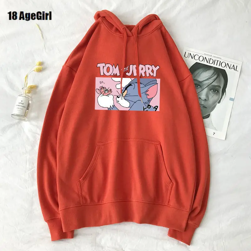 Cat Tom Jerry Mouse Cute Couple Clothes Funny Cartoon Printed T Shirt Kawaii Long Sleeve Hoodie Hooded Kawaii Clothes for Teens
Cat Tom Jerry Mouse Cute Couple Clothes Funny Cartoon Printed T Shirt Kawaii Long Sleeve Hoodie Hooded Kawaii Clothes for Teens