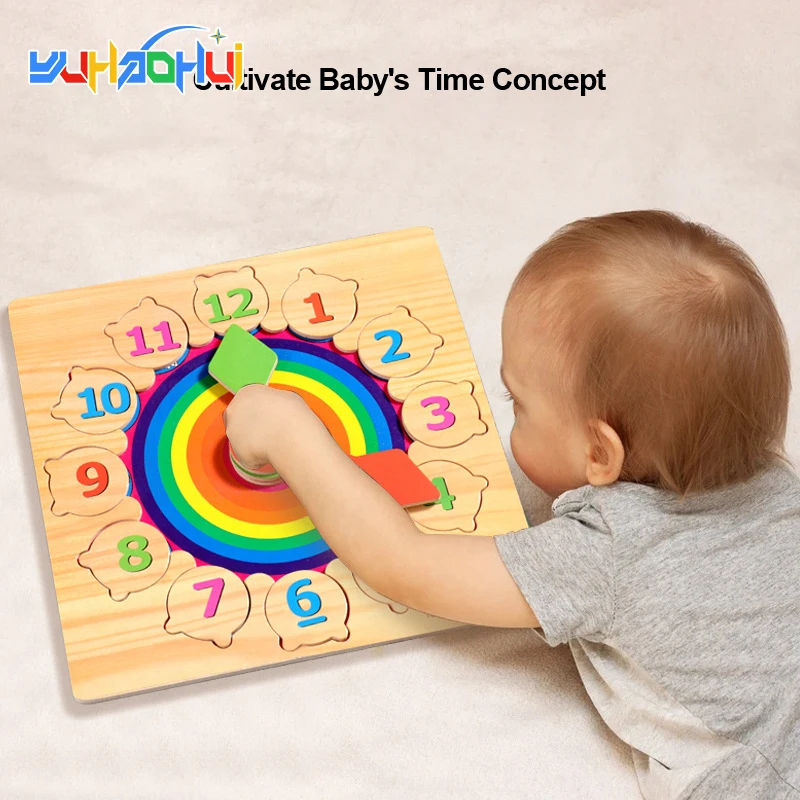 Children's Rainbow Clocks Cognitive Board Early Education Enlightenment Digital Matching Building Blocks New Wooden Clocks Toys
Children's Rainbow Clocks Cognitive Board Early Education Enlightenment Digital Matching Building Blocks New Wooden Clocks Toys