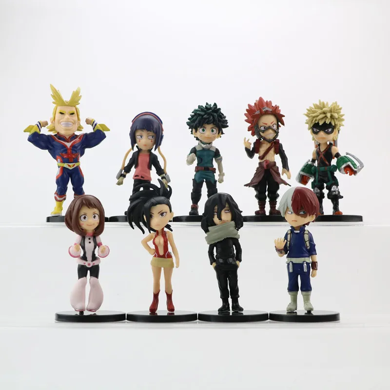 Аниме 9 шт./компл. фигурка героя моя геройская Академия Izuku Midoriya Bakugou Katsuki All Might 8-10 см ПВХ экшн-модель игрушка рождественские подарки
Аниме 9 шт./компл. фигурка героя моя геройская Академия Izuku Midoriya Bakugou Katsuki All Might 8-10 см ПВХ экшн-модель игрушка рождественские подарки