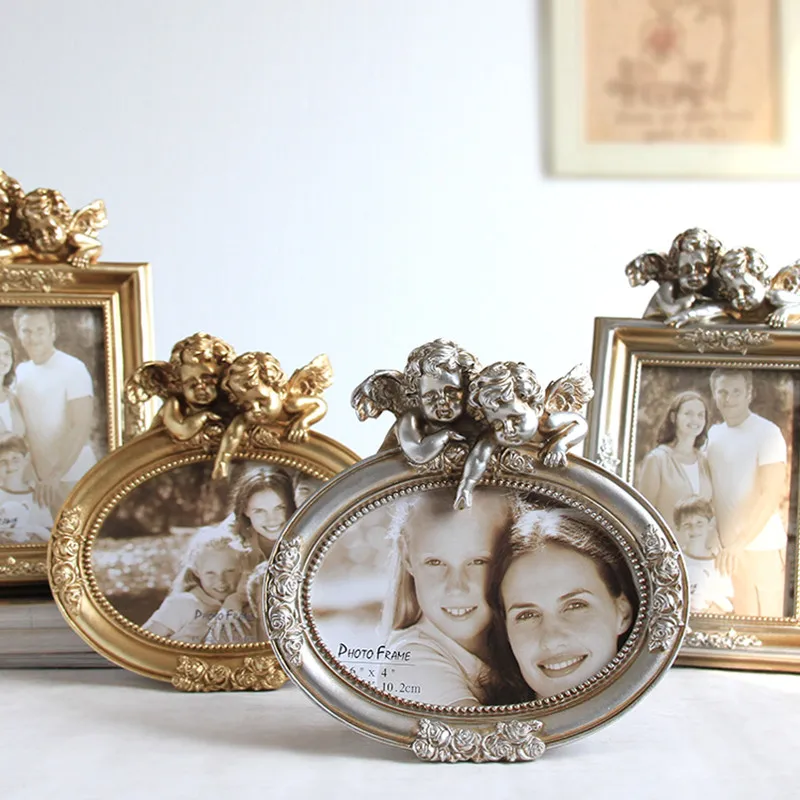 6/7/8 Inch Cupid Gold Photo Frames Retro Handmade Sculpture Resin Oval Frame Creative Angel Wedding Desktop Decoration Ornaments
6/7/8 Inch Cupid Gold Photo Frames Retro Handmade Sculpture Resin Oval Frame Creative Angel Wedding Desktop Decoration Ornaments