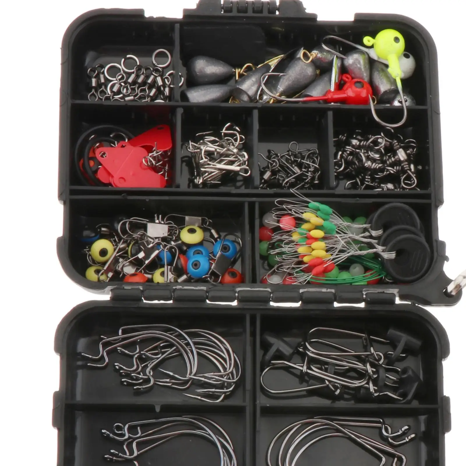 208pcs/set Carp Fishing Lure Tackle Box Jig Hooks Swivels Snap Sinkers Fishing Accessories Kit Tackles Set Box
208pcs/set Carp Fishing Lure Tackle Box Jig Hooks Swivels Snap Sinkers Fishing Accessories Kit Tackles Set Box