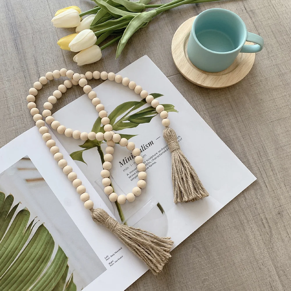 Tofok European and American Pastoral Wooden Bead Tassel String Home Decoration Hand-woven Hemp Rope Tassel Pendant
Tofok European and American Pastoral Wooden Bead Tassel String Home Decoration Hand-woven Hemp Rope Tassel Pendant