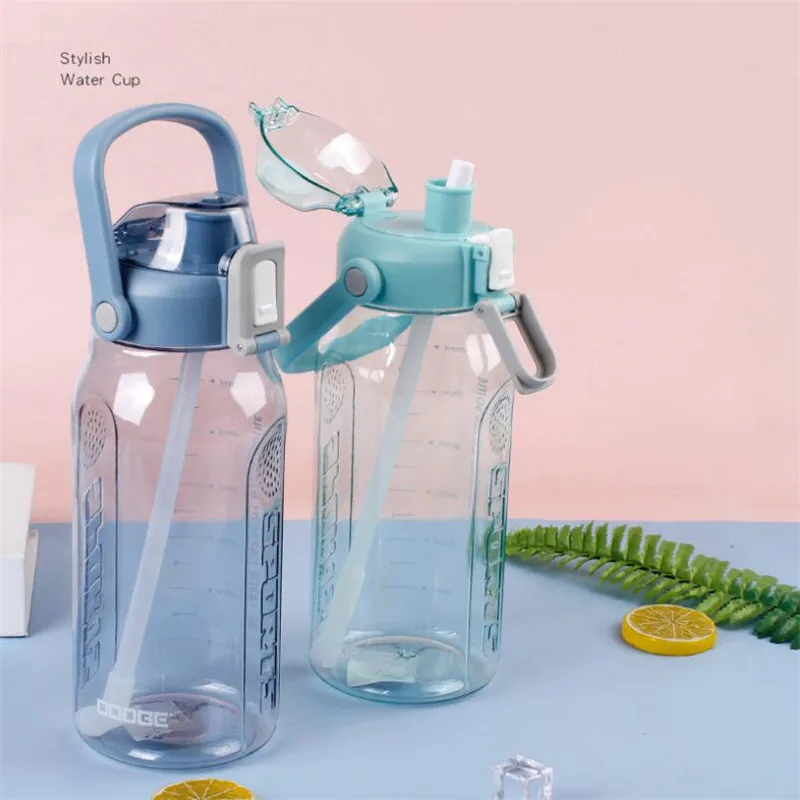 1.5L Hot Sports Water Bottle with Straw Spring Lid Outdoor Travel Hiking Portable Leakproof Drinkware Plastic Drink Bottle BPA
1.5L Hot Sports Water Bottle with Straw Spring Lid Outdoor Travel Hiking Portable Leakproof Drinkware Plastic Drink Bottle BPA