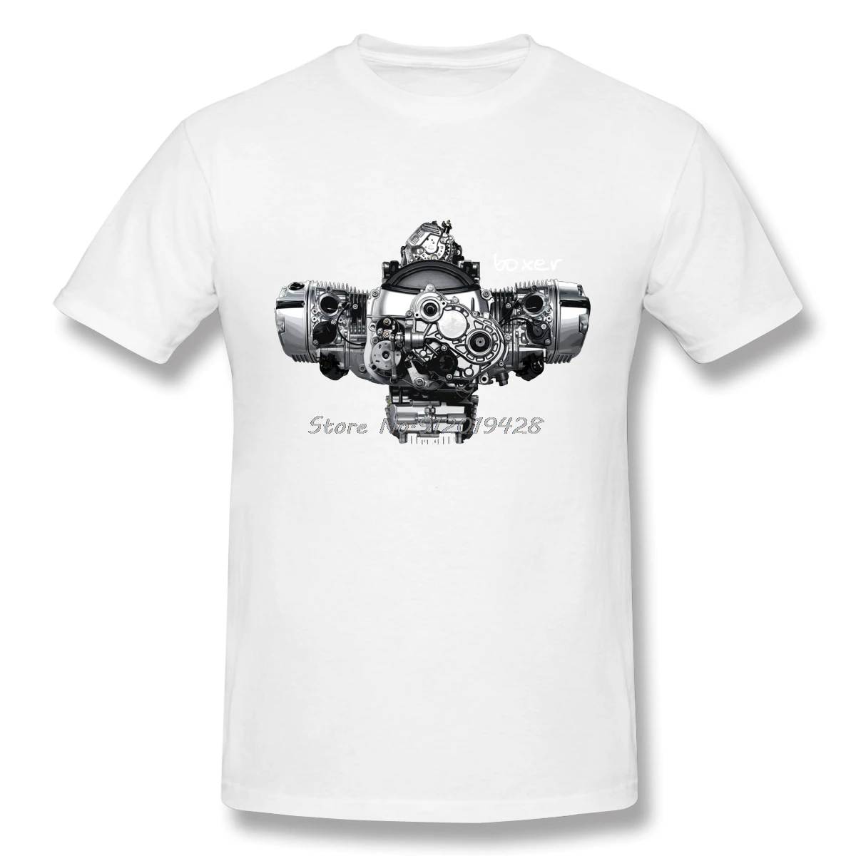 Мужские летние хлопковые футболки Boxer Engine R1200gs 1200 Gs R Adventure R1200rt R1200r | Мужская одежда