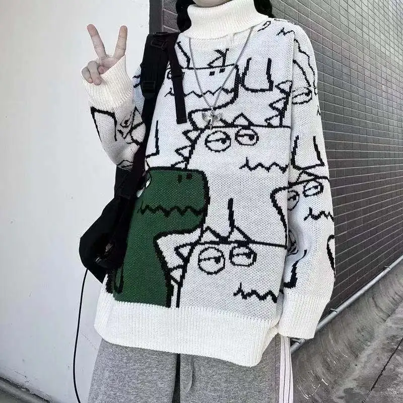 2021 sweater women's new autumn and winter high neck thickened cartoon trend lazy wind female student sweater coat trend
2021 sweater women's new autumn and winter high neck thickened cartoon trend lazy wind female student sweater coat trend