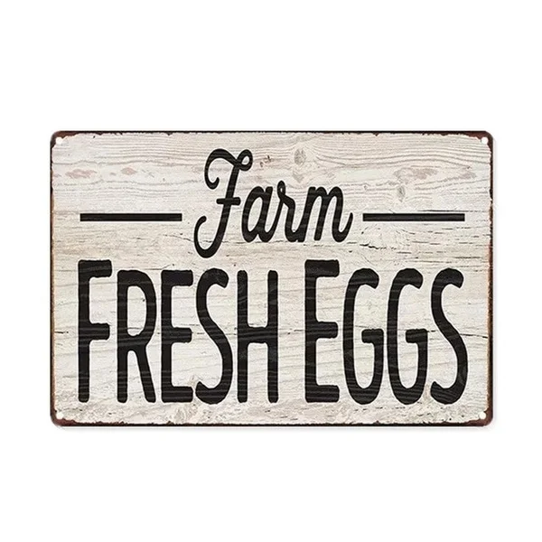 Farm Fresh Eggs Market Art Retro Plaque Metal Tin Signs Country Sale Signboard Wall Decor Vintage Nostalgia Tin Plate 20X30Cm
Farm Fresh Eggs Market Art Retro Plaque Metal Tin Signs Country Sale Signboard Wall Decor Vintage Nostalgia Tin Plate 20X30Cm