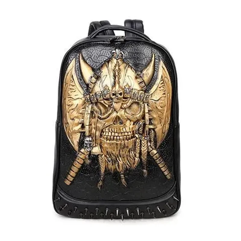 Pu Vintage Leather Backpack Men's Travel Computer 3D Three-dimensional Skull Luminous Bag School For Teenage World Of Warcraft
Pu Vintage Leather Backpack Men's Travel Computer 3D Three-dimensional Skull Luminous Bag School For Teenage World Of Warcraft