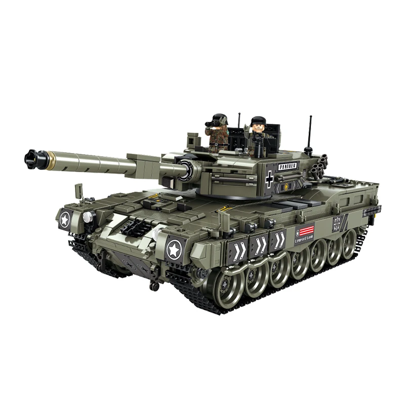 Leopard 2 Main Battle military Tank Compatible Building Block Bricks Children Educational to kids boys DIY Toys Birthday Gifts
Leopard 2 Main Battle military Tank Compatible Building Block Bricks Children Educational to kids boys DIY Toys Birthday Gifts