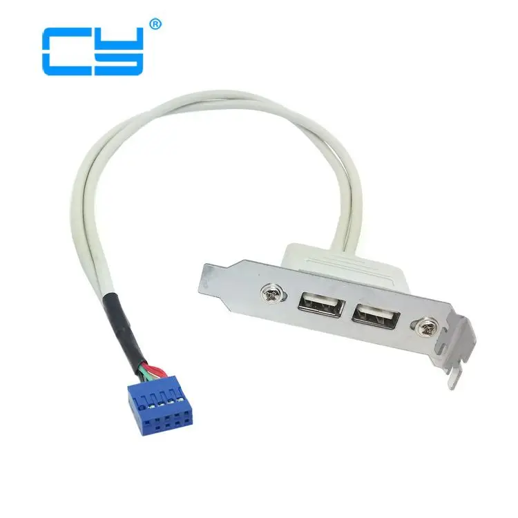 USB 2.0 Type A Female Back Panel to Motherboard 9pin Cable 30cm with Low profile 8cm Height PCI Bracket White
USB 2.0 Type A Female Back Panel to Motherboard 9pin Cable 30cm with Low profile 8cm Height PCI Bracket White