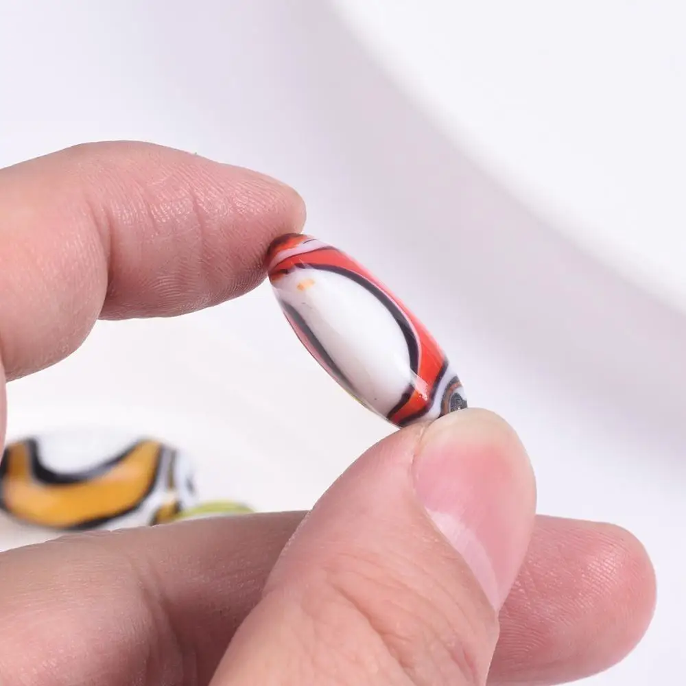 5pcs Oval 18x25mm Stripes Pattern Handmade Lampwork Glass Loose Beads for Jewelry Making DIY Crafts Findings
5pcs Oval 18x25mm Stripes Pattern Handmade Lampwork Glass Loose Beads for Jewelry Making DIY Crafts Findings