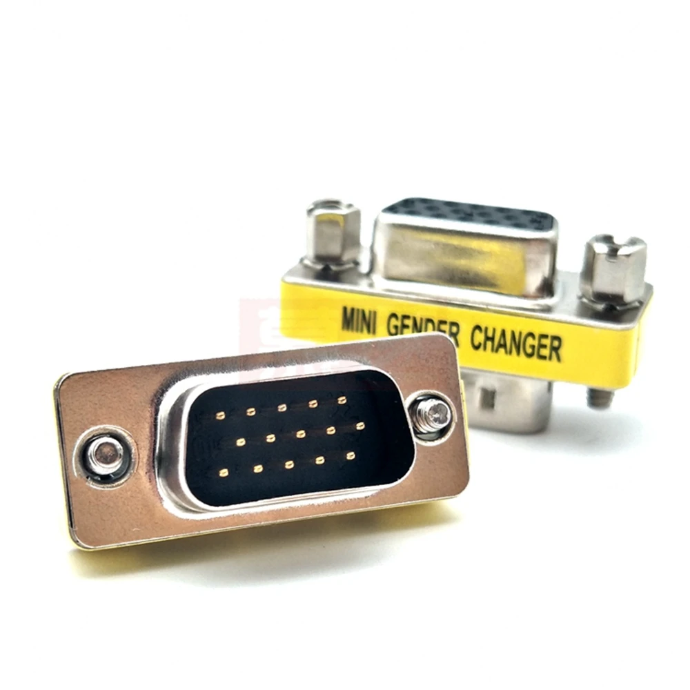 MINI Gender Changer адаптер Com D-Sub к мужскому гнезду штепсельный разъем VGA 15pin | Электроника