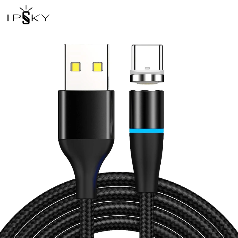 Магнитный кабель IPSKY USB C Type-c для быстрой зарядки Samsung Huawei 2 м 1 5 магнитное зарядное