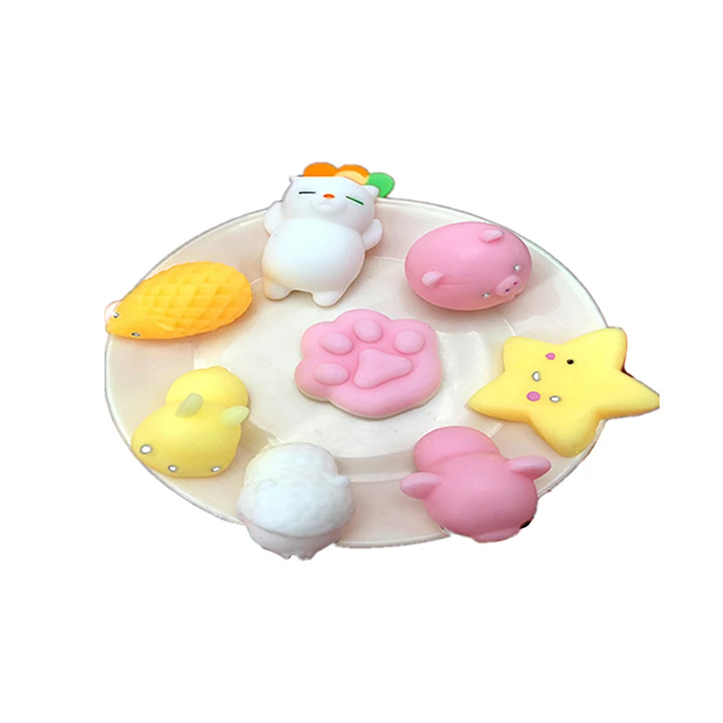 

10Pcs All Different Cute Mochi Squishy Cat Slow Rising Squeeze Healing Fun Kids Kawaii Kid Adult Toy Stress Reliever Decorations