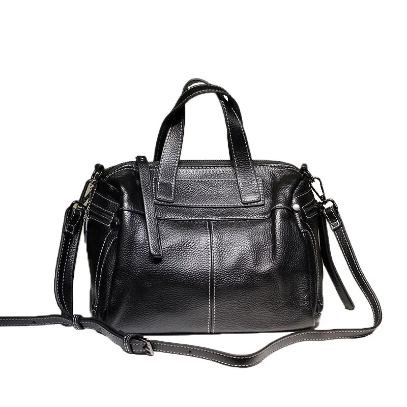 Women's Handbags 100% Genuine Leather Boston Shoulder Bag High Quality Ladies Top Handle Travel Messenger Bag Female Wallet
Women's Handbags 100% Genuine Leather Boston Shoulder Bag High Quality Ladies Top Handle Travel Messenger Bag Female Wallet
