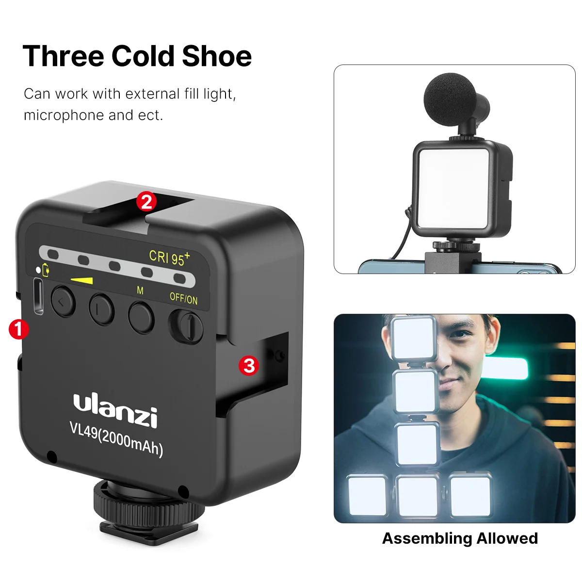 Jansite V1 Mini Vlog Kit LED Video Light Phone Clamp 2 in 1 Tripod Cold Shoe Phone Mount Vlog Mount Kit Youtube Live Accessories
Jansite V1 Mini Vlog Kit LED Video Light Phone Clamp 2 in 1 Tripod Cold Shoe Phone Mount Vlog Mount Kit Youtube Live Accessories
