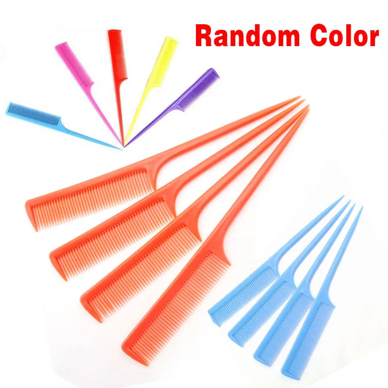 5pc Rat Tail Comb Black Plastic Fine-tooth Hair Comb Beauty Tools High Quality Professional colourful Tail Comb Random Color
5pc Rat Tail Comb Black Plastic Fine-tooth Hair Comb Beauty Tools High Quality Professional colourful Tail Comb Random Color