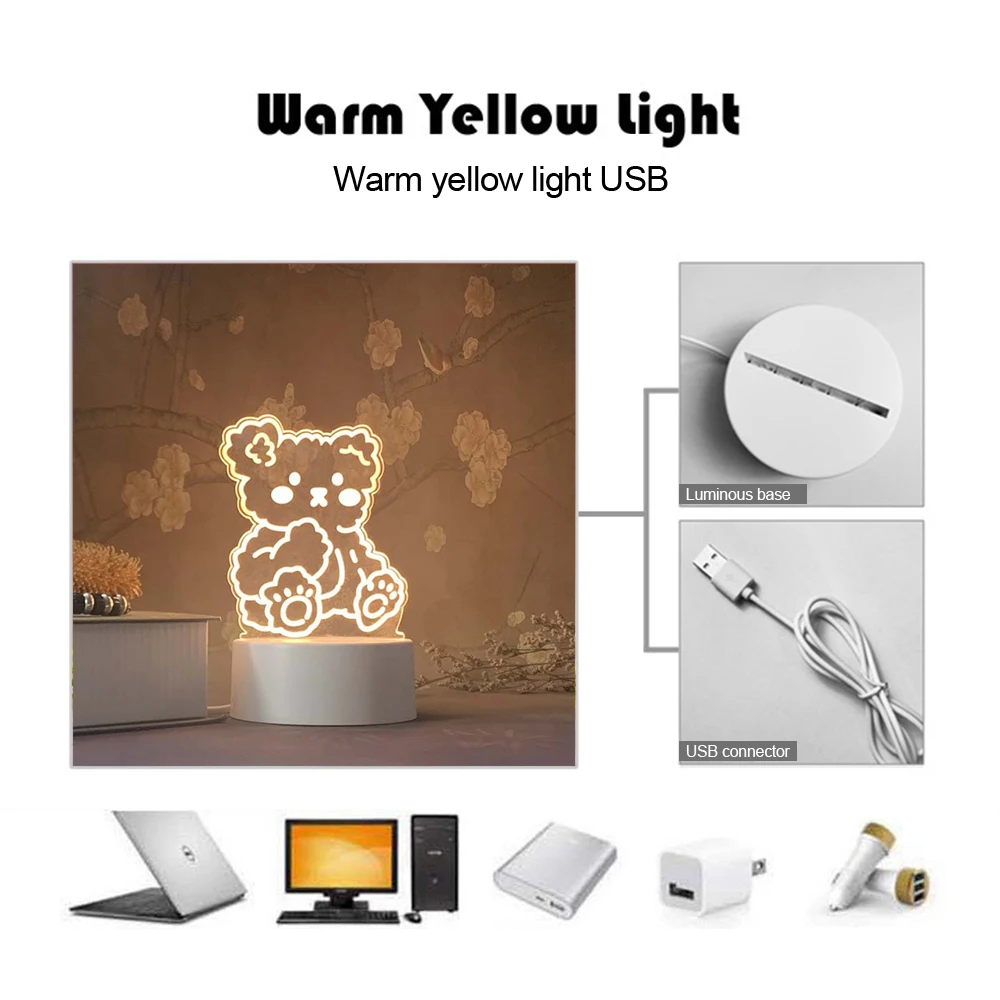 Night Light Bedside Lamp Romantic With Base Home Decorative Table Lamp Gift Cute USB Plug-in LED Night Lights
Night Light Bedside Lamp Romantic With Base Home Decorative Table Lamp Gift Cute USB Plug-in LED Night Lights