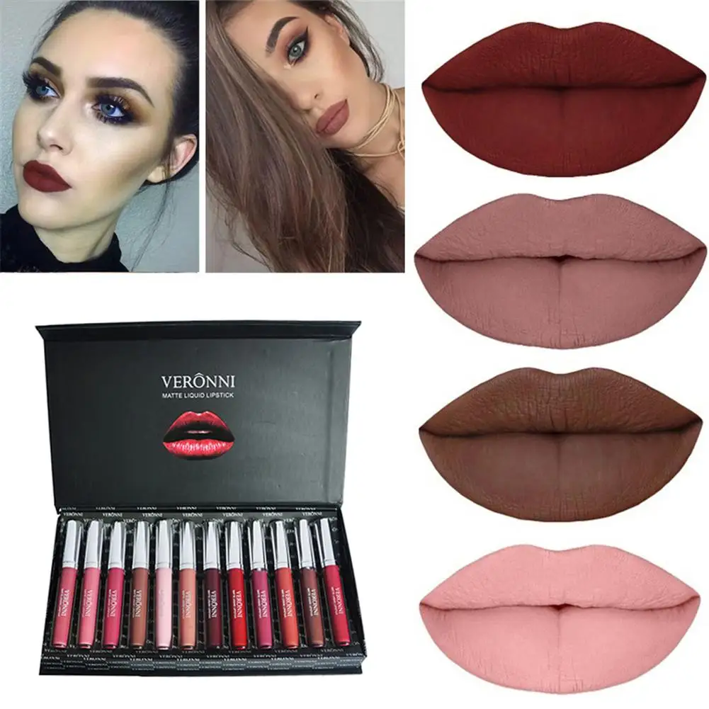 12Pcs/Set Waterproof Lipstick Sexy Vampire Lip Stick Matte Velvet Lipsticks Lips Makeup Cosmetics Labiales Matte
12Pcs/Set Waterproof Lipstick Sexy Vampire Lip Stick Matte Velvet Lipsticks Lips Makeup Cosmetics Labiales Matte