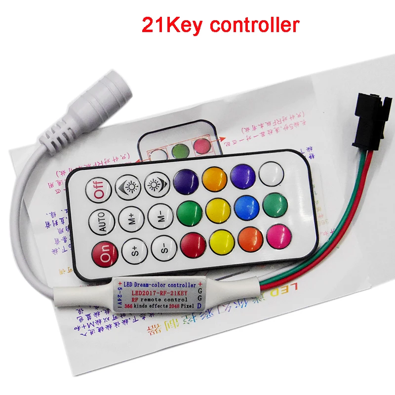 Мини 3 клавиши 14 ключей 21 RGB IR RF пульт дистанционного управления для WS2811 WS2812B WS2813