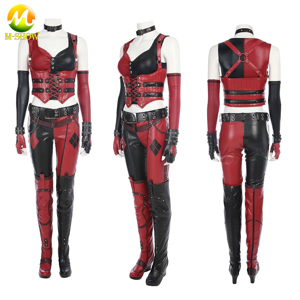 Женский костюм для косплея летучая мышь Аркхэм-Сити Харли привлекательный наряд