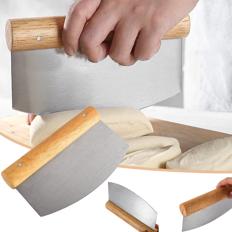 Stainless Steel Dough Scraper & Cutter Pastry Food Chopper with Wooden Handle DIY Baking Kitchen Tools for Household GRSA889
Stainless Steel Dough Scraper & Cutter Pastry Food Chopper with Wooden Handle DIY Baking Kitchen Tools for Household GRSA889