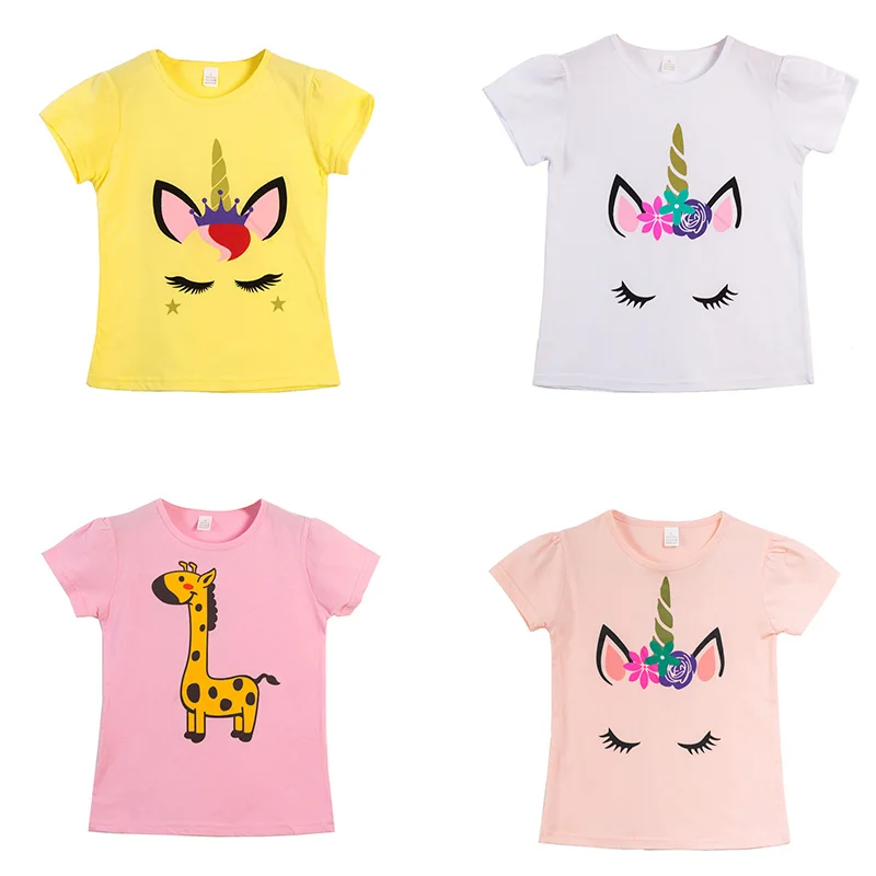 Summer 3-6 Years Unicorn Girls T-Shirt Short Sleeve Tee Tops Kids Cartoon Printing Clothes Children Simple Style Wear
Summer 3-6 Years Unicorn Girls T-Shirt Short Sleeve Tee Tops Kids Cartoon Printing Clothes Children Simple Style Wear