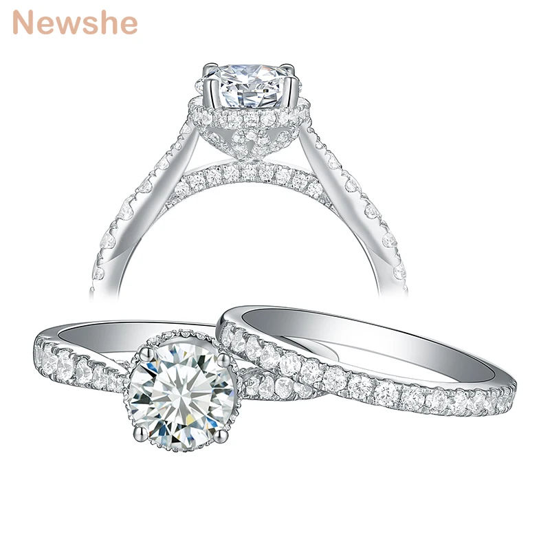 Newshe Womens' Wedding Engagement Ring Set 925 Sterling Silver Jewelry For Women 7mm 1.25Ct Round Cut AAAAA Cubic Zircon 1R0052
Newshe Womens' Wedding Engagement Ring Set 925 Sterling Silver Jewelry For Women 7mm 1.25Ct Round Cut AAAAA Cubic Zircon 1R0052