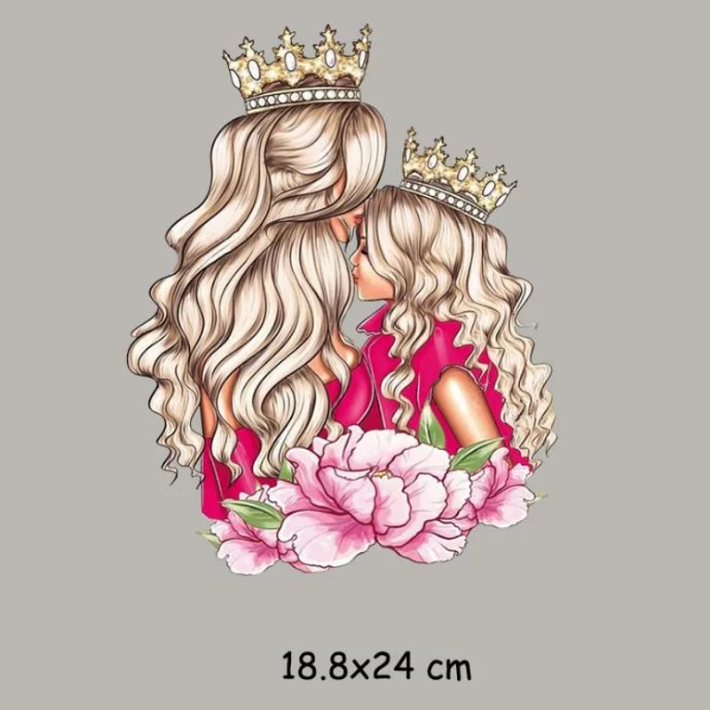 18.8x24cm New Cute Crown Mom Baby Iron On Patches For DIY Heat Transfer Clothes T-Shirt Thermal Stickers Decoration Printing
18.8x24cm New Cute Crown Mom Baby Iron On Patches For DIY Heat Transfer Clothes T-Shirt Thermal Stickers Decoration Printing