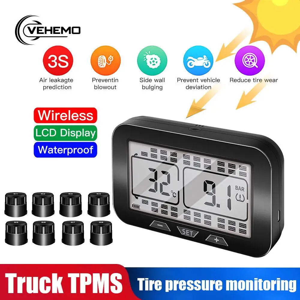Система контроля давления в шинах Vehemo TPMS, взрывозащищенный прибор для контроля давления в шинах, 12,0 бар
Система контроля давления в шинах Vehemo TPMS, взрывозащищенный прибор для контроля давления в шинах, 12,0 бар