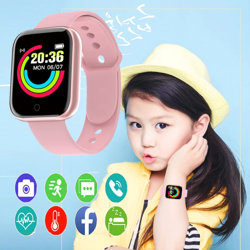 Connected Watch Child Children's Watch Color Screen Bluetooth Digital Electronic Heart Rate Sport Bracelet Waterproof IP67 Y68
Connected Watch Child Children's Watch Color Screen Bluetooth Digital Electronic Heart Rate Sport Bracelet Waterproof IP67 Y68