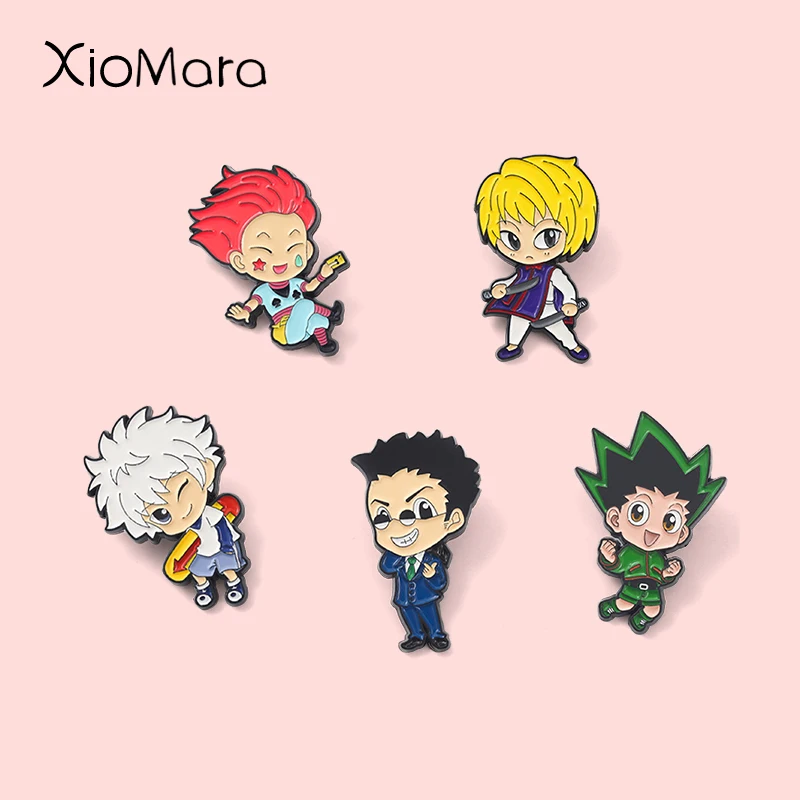 Классическая мультяшная эмалированная булавка на заказ HUNTERxHUNTER Gon Killua Kurapika Leorio
